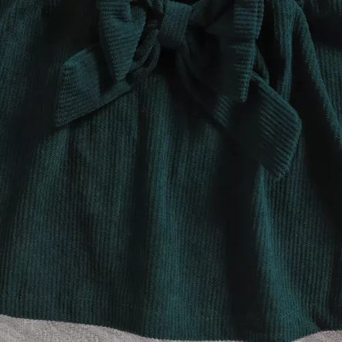 Ensemble robe bébé fille avec haut à manches longues – tenue de naissance douce