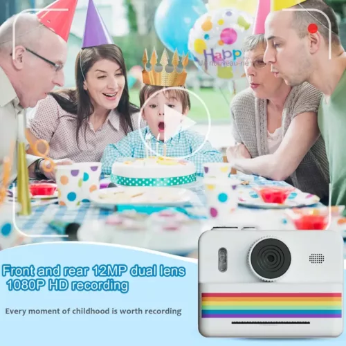 Appareil photo instantané enfant avec double caméra et impression thermique ludique