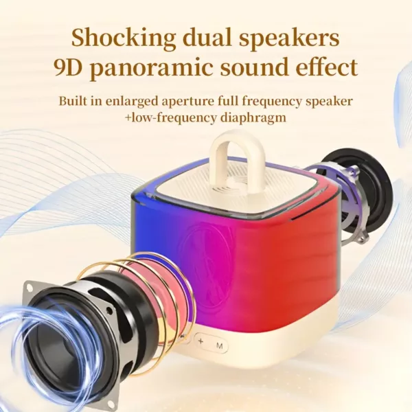 Machine de karaoké portable avec micro sans fil et haut-parleur lumineux fête
