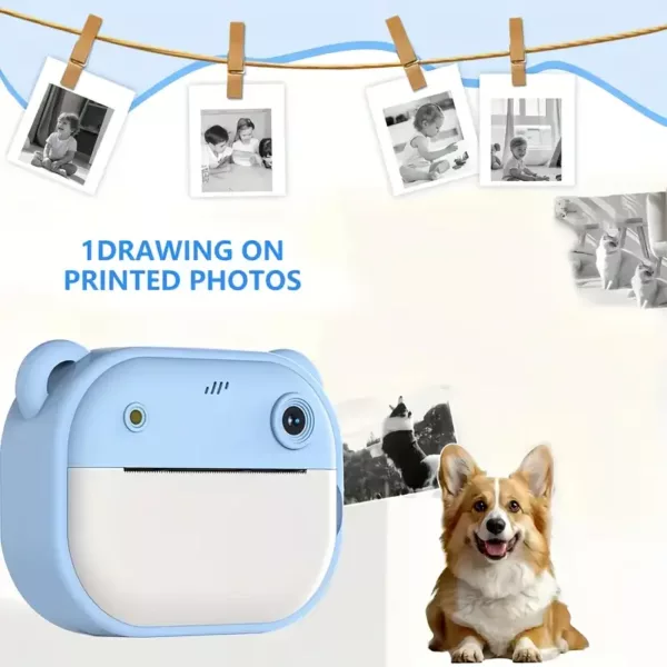 Appareil photo instantané enfant avec impression thermique et fonction vidéo dessin