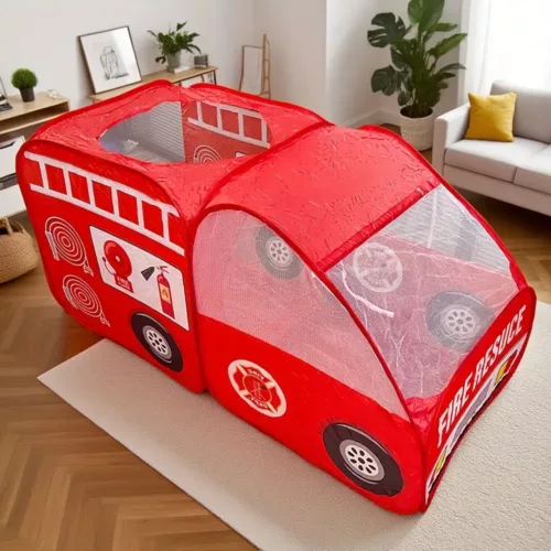 Tente enfant camion de pompier – jeu de rôle pliable intérieur extérieur