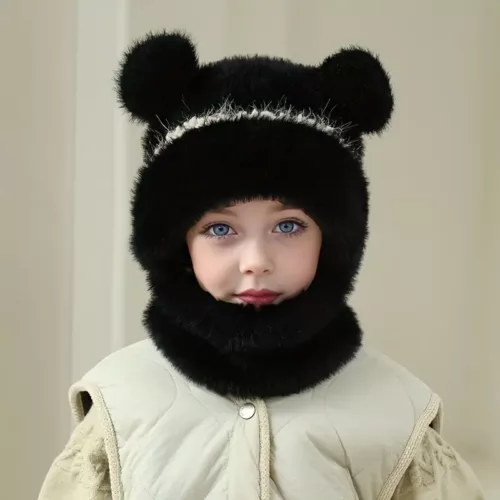 Ensemble hiver enfant 3 pièces – bonnet, écharpe et cache-cou doux et chaud