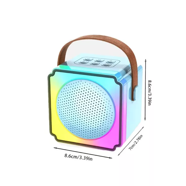 Machine karaoké portable avec 2 micros filaires et haut-parleur intégré pour soirées