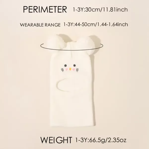 Bonnet enfant tricoté avec oreilles de chat et cache-cou assorti – 1 pièce