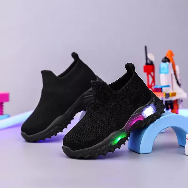 Baskets lumineuses pour enfants – semelle LED rechargeable, style sportif