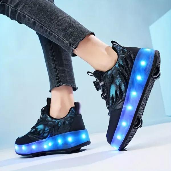 Baskets à roulettes avec boucle rotative – chaussures tendance multifonction