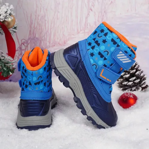 Bottes de neige enfant imperméables doublées fourrure – hiver antidérapantes