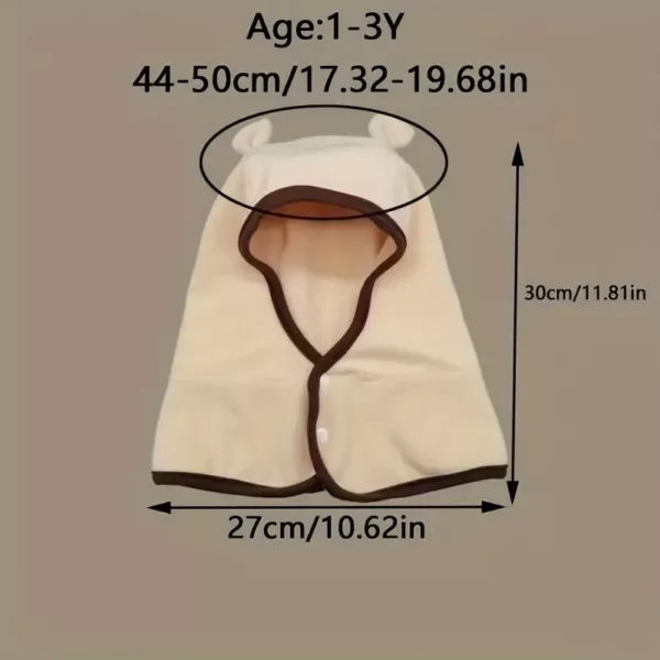 Ensemble bonnet et écharpe enfant – tricot doux hiver avec motif ours mignon