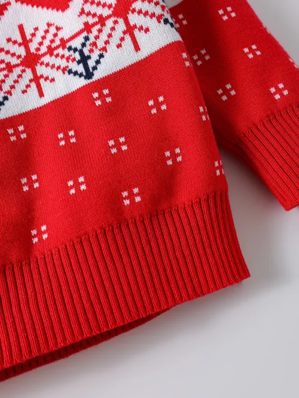 Pull de Noël enfant tricoté motif renne – doux, festif et chaud pour l’hiver