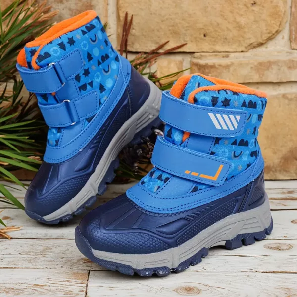 Bottes de neige enfant imperméables doublées chaud – idéales hiver et randonnée