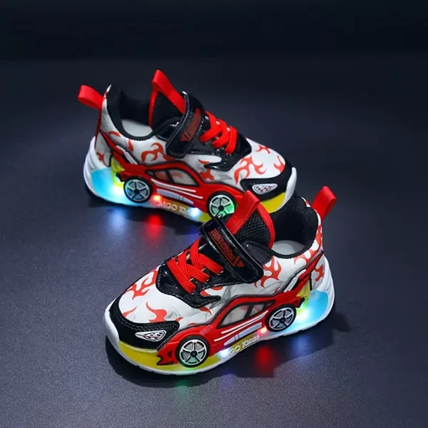 Baskets LED garçon avec lumières intégrées – sneakers sport clignotantes tendance