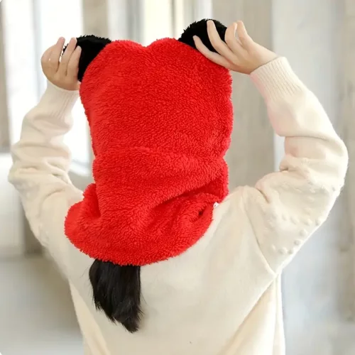 Bonnet d’hiver enfant avec tour de cou – motif animal doux et chaud