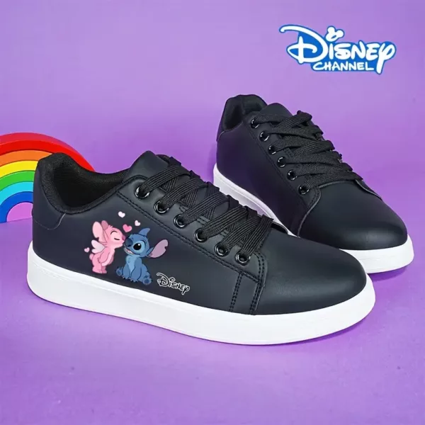 Chaussures de skate unisexes à motif Stitch & Angel – style décontracté Disney