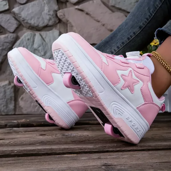 Baskets à roulettes fille – chaussures sport à roulettes discrètes et tendance