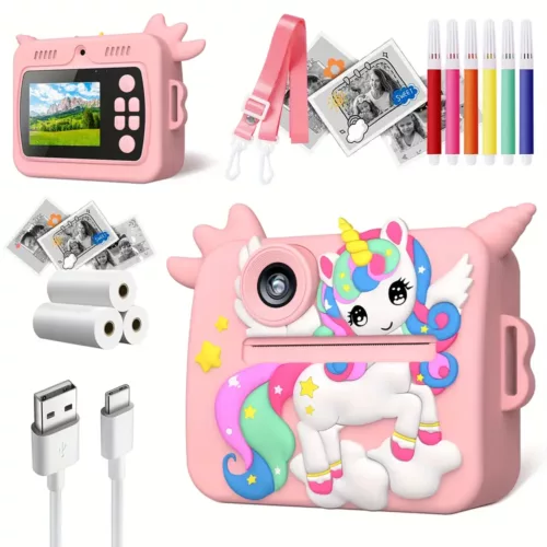 Appareil photo instantané enfant HD 1080p – caméra jouet avec impression photo