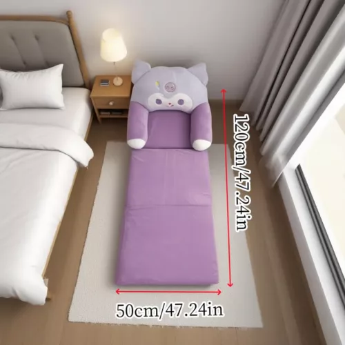 Matelas tatami pliable style japonais en plume avec motif Kuromi dessins animés
