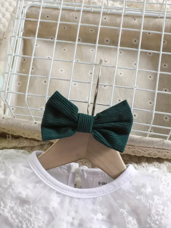 Ensemble robe bébé fille avec haut à manches longues – tenue de naissance douce