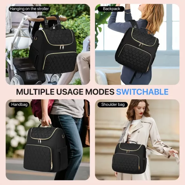 Sac à langer multi-poches avec poches isothermes et station de change intégrée