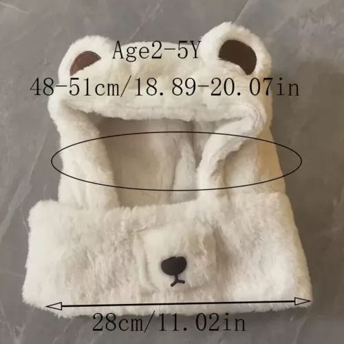Ensemble bonnet et écharpe enfant motif ours – chaud et doux pour l’hiver