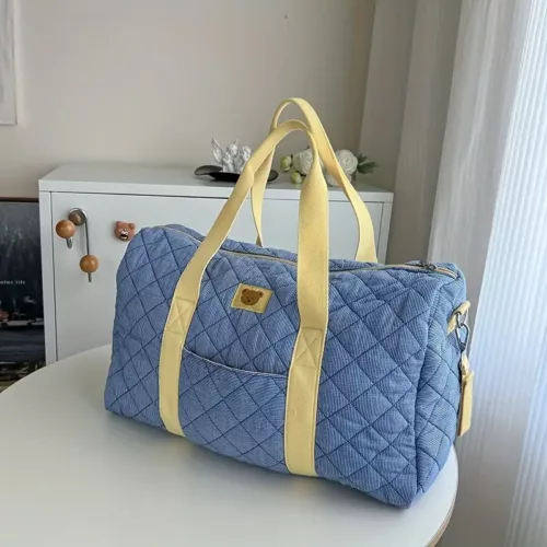 Sac à langer matelassé multifonction – tissu teddy lavable, grande capacité