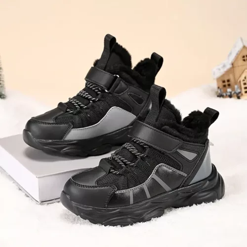 Bottes de neige enfant fourrées imperméables – antidérapantes et chaudes hiver