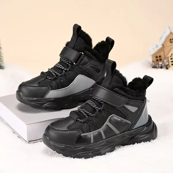 Bottes de neige enfant fourrées imperméables – antidérapantes et chaudes hiver