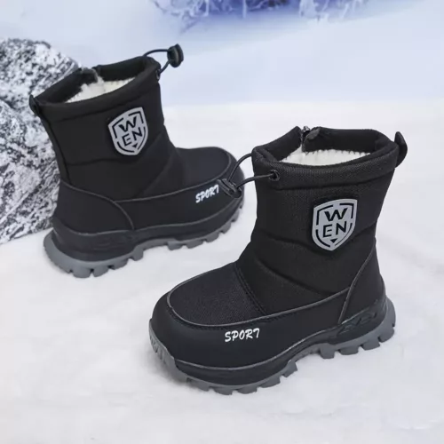 Bottes de neige enfant imperméables fourrées hiver – garçon et fille confortables