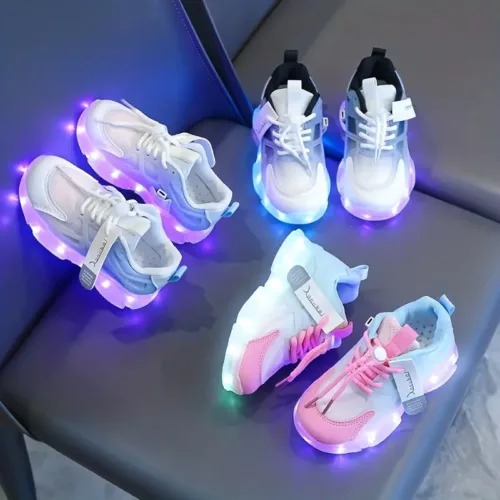 Baskets lumineuses rechargeables pour enfants – idéales pour jeux et danse nocturne