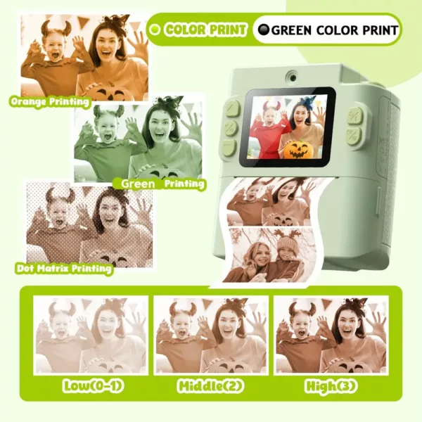 Appareil photo instantané enfant 1080p avec écran tactile – prise facile et ludique