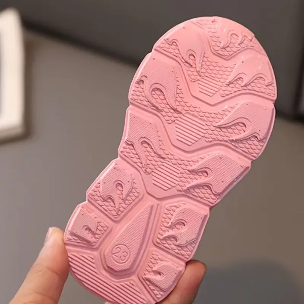 Baskets LED fille design princesse arc-en-ciel – chaussures clignotantes confortables