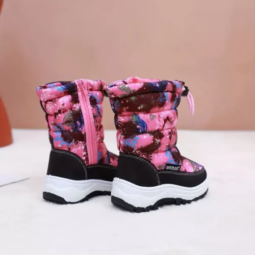 Bottes d'hiver fille avec fermeture éclair et boucle – intérieur chaud doublé