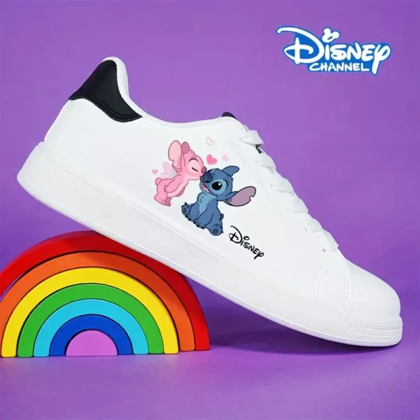 Chaussures de skate unisexes à motif Stitch & Angel – style décontracté Disney