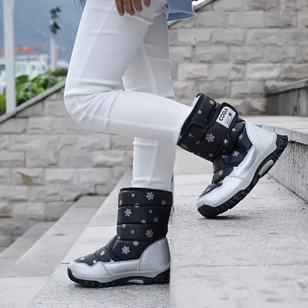 Bottes de neige enfant fourrées imperméables – look décontracté chaud garçon fille