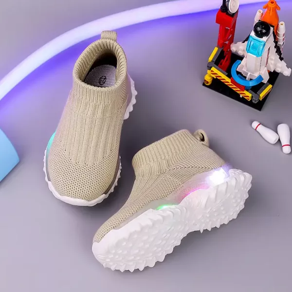 Chaussures de sport LED respirantes pour enfant – semelle lumineuse rechargeable