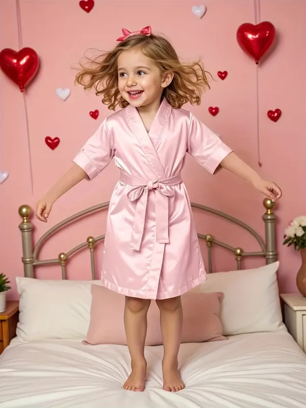 Peignoir enfant en flanelle douce – robe de chambre fille chaude et confortable
