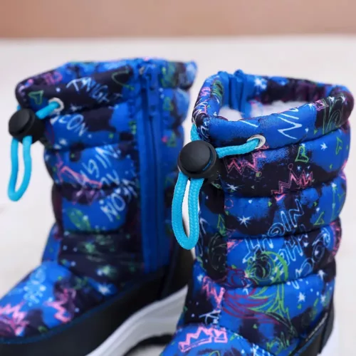 Bottes de neige fille mi-mollet imperméables intérieur doux antidérapantes hiver