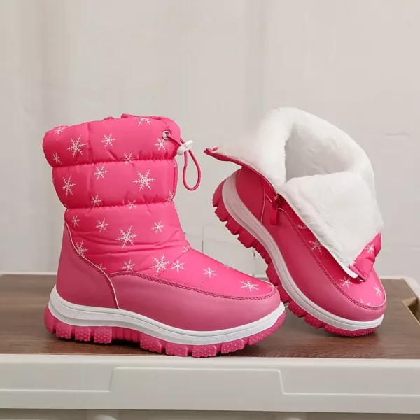 Bottes d’hiver enfant doublées polaire imperméables antidérapantes confortables