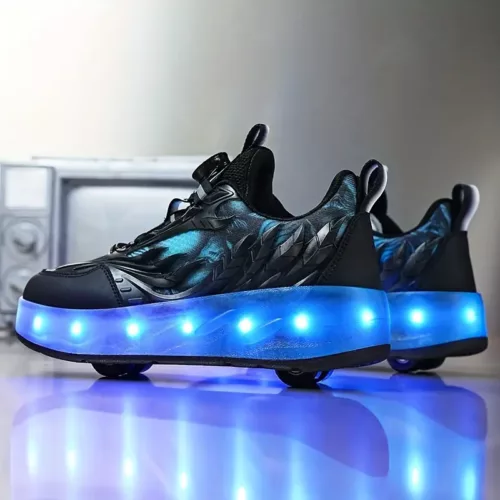 Baskets à roulettes avec boucle rotative – chaussures tendance multifonction