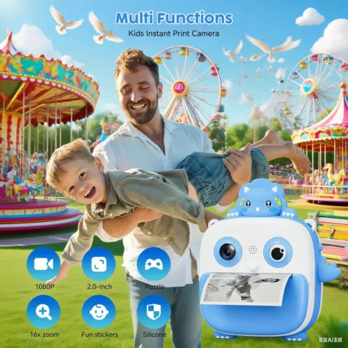 Appareil photo instantané enfant 1080P avec impression et carte 32 Go – Jouet ludique