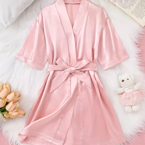 Peignoir enfant en flanelle douce – robe de chambre fille chaude et confortable