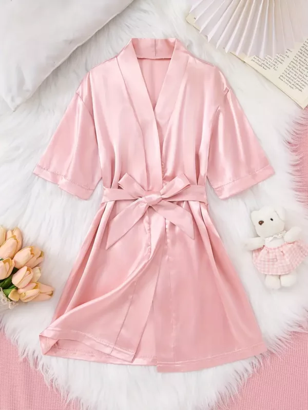 Peignoir enfant en flanelle douce – robe de chambre fille chaude et confortable