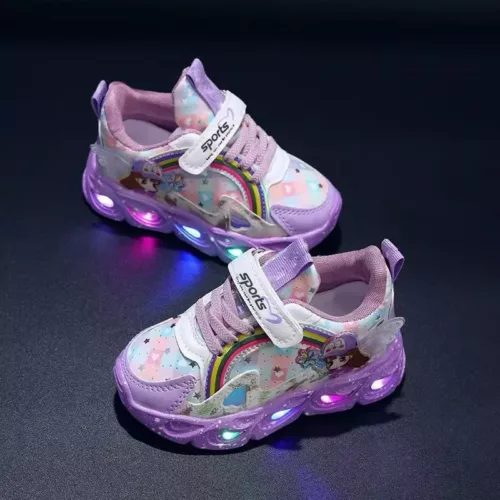 Baskets enfant à LED avec semelle lumineuse – style sportif fille tendance