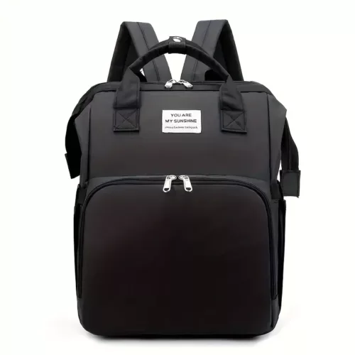 Sac à dos à langer multifonction imperméable – grandes poches et crochet poussette