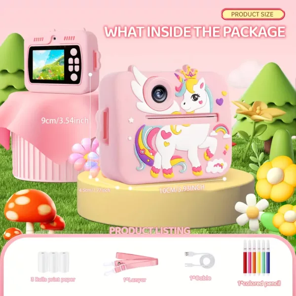 Appareil photo enfant instantané – caméra 48MP imprimante et vidéo intégrées