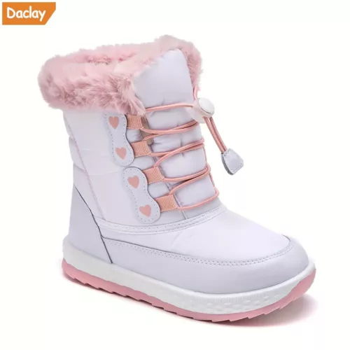 Bottes de neige montantes enfant imperméables – intérieur chaud et antidérapantes