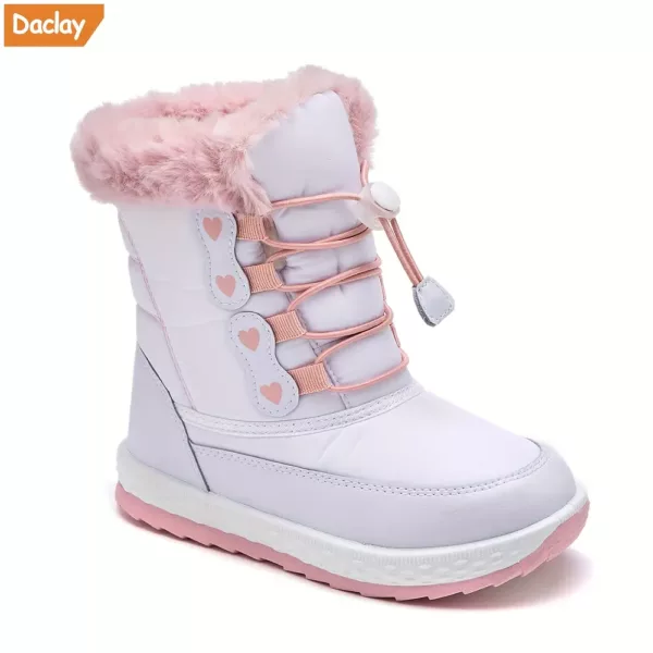 Bottes de neige montantes enfant imperméables – intérieur chaud et antidérapantes
