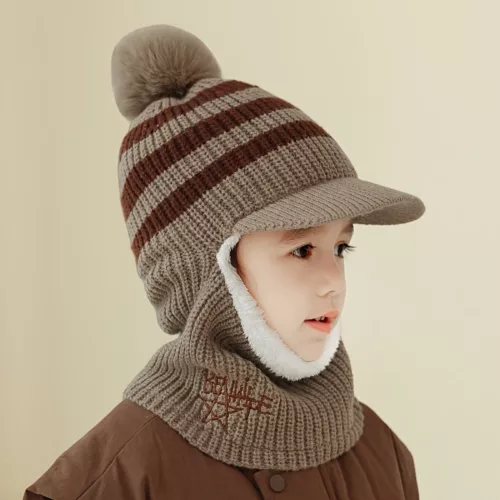 Tour de cou enfant hiver avec capuche chaude – doublé polaire et protège-oreilles