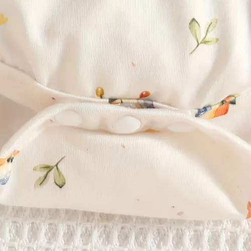 Ensemble naissance bébé fille en velours avec robe, haut volanté et bandeau