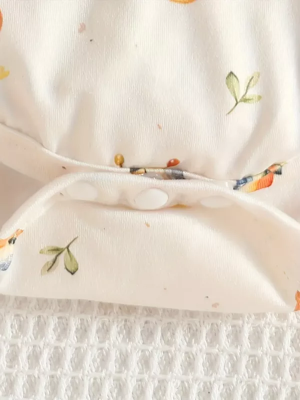 Ensemble naissance bébé fille en velours avec robe, haut volanté et bandeau