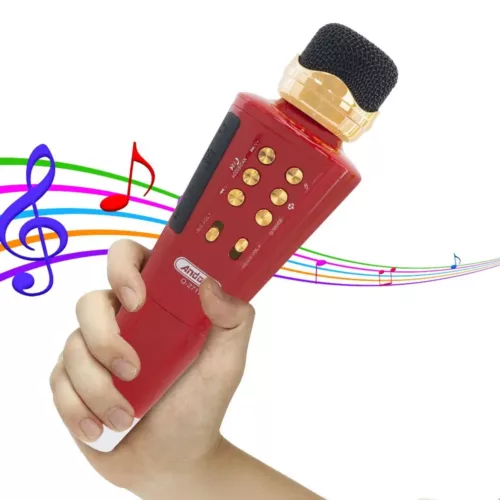 Microphone karaoké sans fil avec haut-parleur Bluetooth et port USB intégré